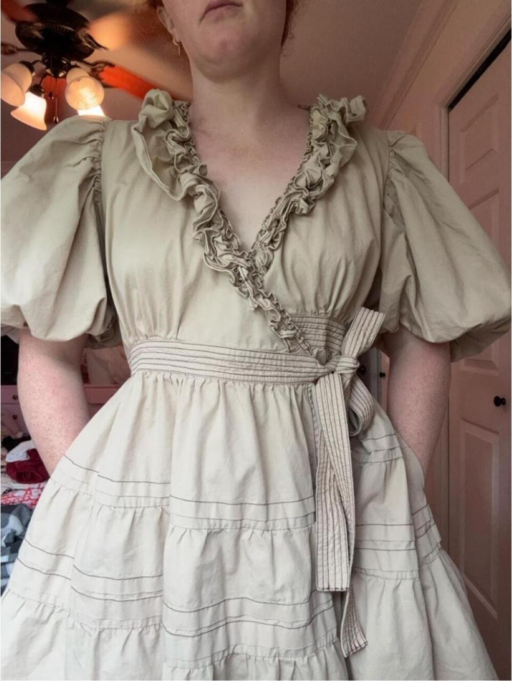 Sofia The Label Women's Tan Ruffle Dress